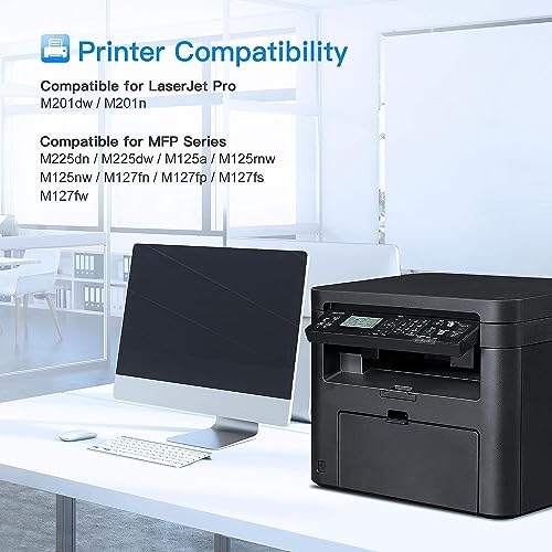 LxTek - Cartucho de tóner Compatible con HP 83A CF283A para Compatible con Laserjet Pro MFP M125nw M201dw M225dw M201n M125a M127fn M127fw, 2 Negro