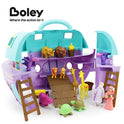 Boley Noah's Ark - Juego de 29 piezas de juguetes de historia bíblica para niños con barco, cifras de Noé y esposa, animales del zoológico y accesorios de granero, juegos bíblicos para niños y niñas