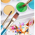 KDDOM - Juego de 10 pinceles de pintura para el pelo de nailon, punta redonda, para todo propósito, pintura al óleo de acuarela