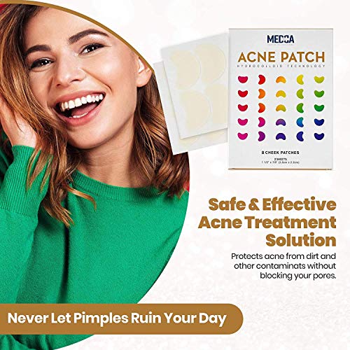 Acne Patch - Pimple Spot Treatment Hydrocolloid Bandages Absorbing Zit Cover Dots, Heart and Star Shapes by MEDca