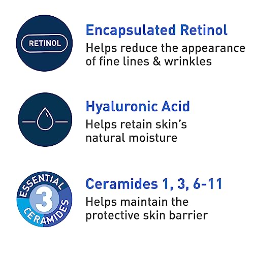 CeraVe Anti Aging Face Cream with SPF | 1.76 Ounce | Anti Wrinkle Retinol Cream and Face Sunscreen | Fragrance Free
