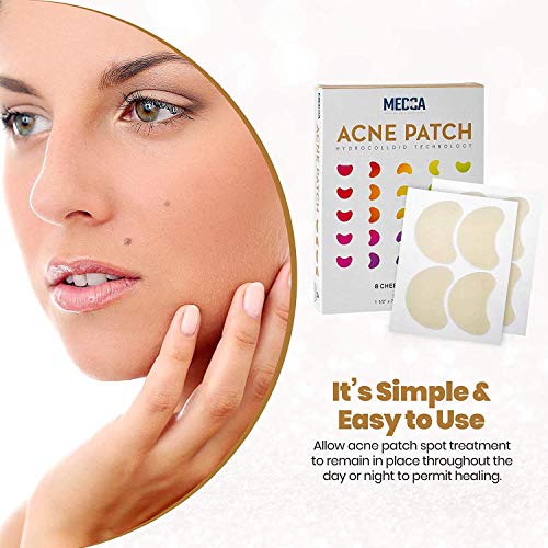 Acne Patch - Pimple Spot Treatment Hydrocolloid Bandages Absorbing Zit Cover Dots, Heart and Star Shapes by MEDca