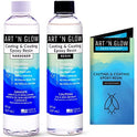Art 'N Glow Resina epoxi para fundición y revestimiento transparentes, perfecta para moldes, manualidades, vasos, joyas, madera, apto para alimentos, no se amarillea, sin burbujas y fabricado en los Estados Unidos