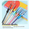 Beetles Nail Art Liner Brushes 5Pcs Nails Gel Polish Painting Nail Art Design Brush Pen Set Aplicación de diamantes Rhinestone Handle Nail Puntting Painting Drawing Pen Sizes 5 7 9 11 20mm