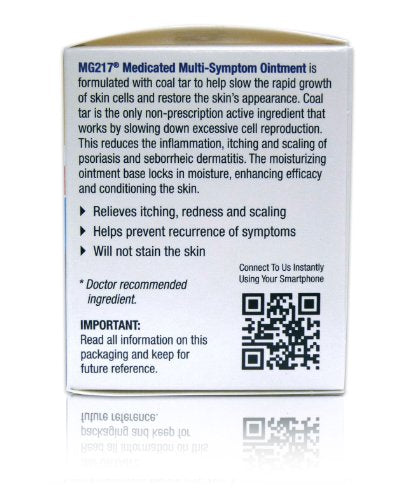 MG217 Tratamiento de psoriasis, acondicionamiento medicado 2% ungüento multi-Symptom de alquitrán de carbón