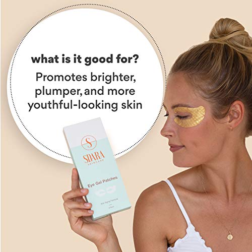 Under Eye Patches - 24k Gold Under Eye Mask for Puffy Eyes, Bags, Dark Circles | Hydrating Natural Anti Aging Face Pads | Treatment for Men & Women |