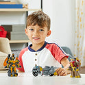 Transformers Dinobot Adventures Dinobot Squad Grimlock, Dinobot Snarl, and Predaking 3-Pack Converting Figures, 4.5-Inch Toys, Ages 3 and Up