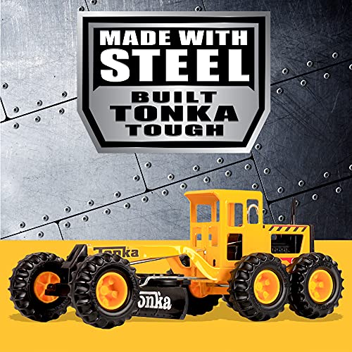 Tonka Steel Classics Road Grader (FFP), Black, Yellow