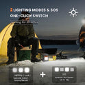 HOWEASY - Estación de energía portátil, generador solar para exteriores, batería de litio de reserva, con salida de CA de 110 V/120 W y linterna LED, para camping familiar, caravana, viajes, emergencia