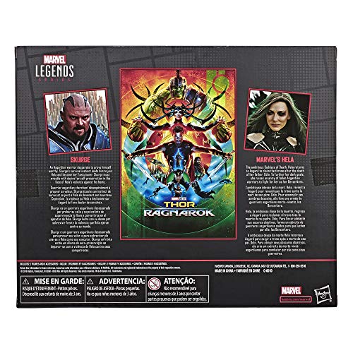 Marvel Legends Series Thor: Ragnarok, pack de 2 figuras de acción coleccionables de 15 cm de Skurge y Marvel's Hela inspiradas en la película