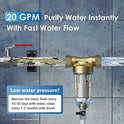 Waterdrop Filtro de agua de sedimentos reutilizable, sistema de prefiltración para toda la casa