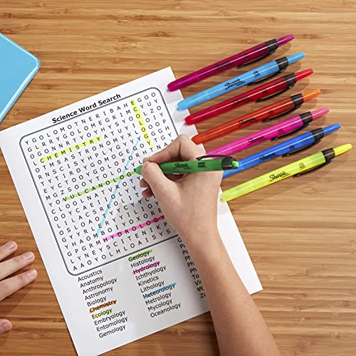 Sharpie Accent – Rotulador fluorescente retráctil, Colores Variados, 8-Count