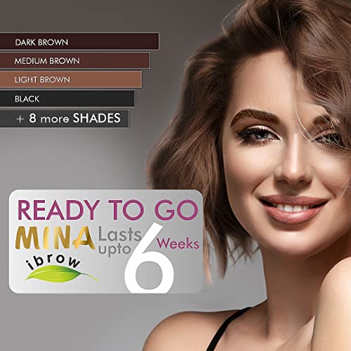 MINA Eyebrow Henna for Eyebrow Color and Tinting kit- Medium Brown