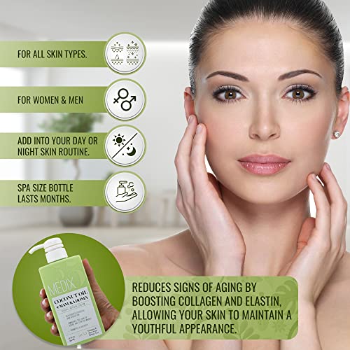 Set de crema de argán y crema de coco Medix 5.5. La crema de argán Medix 5.5 con oro de 24 quilates reduce las arrugas y la piel que se cae. Crema de coco hidrata la piel dañada y seca. Dos 15 oz