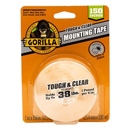 Gorilla 6036002 Tough & Clear XL - Cinta de montaje (150 pulgadas), transparente