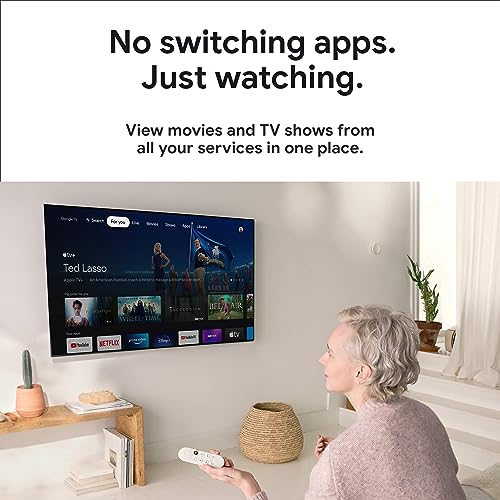 Chromecast with Google TV - Streaming Entertainment with Voice Search - Watch Movies, Shows, and Live TV