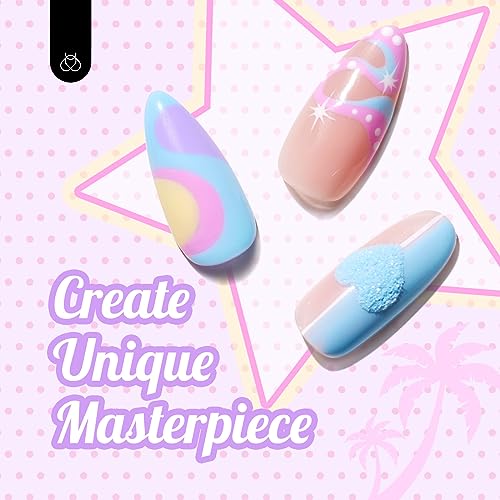 Beetles Gel Nail Polish, Unicorn Collection Pastel Color Soak off Nail Gel Polish Baby Blue Yellow Nail Polish Purple Gel Polish Spring into Summer Pastel Collection, Best Easter Nail Art Gifts