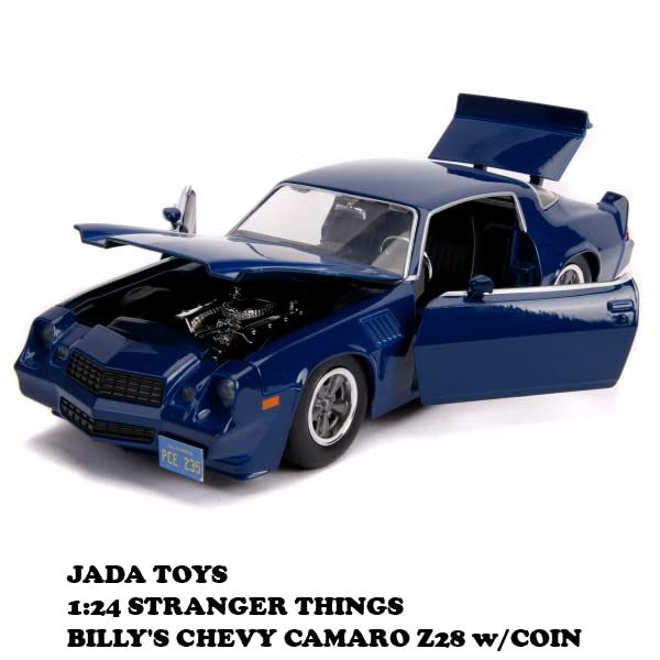 Jada Toys Billy's Chevrolet Camaro Z28 Azul Oscuro con Coins Stranger Things (2016) TV Series 1/24 Diecast Model Car por Jada 31110