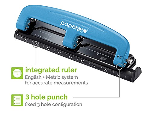 PaperPro Perforadora compacta de 3 agujeros