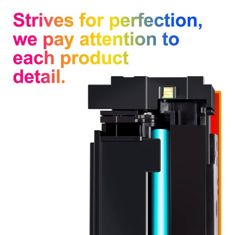 Uniwork - Cartucho de tóner Compatible con HP 202X 202A CF500X CF500A para Impresora de tóner Laserjet Pro MFP M281fdw M254dw M281cdw M281 M281dw M280nw (Negro, Cian, Magenta, Amarillo)