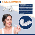 Neomen Protector bucal – Protector bucal profesional para apretar dientes por la noche – Protector nocturno mejorado para moler dientes, detiene el bruxismo, Tmj y elimina el apriete de dientes (8 unidades, 2 tamaños)