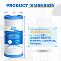 ICP-PP10BB-CC-2 PACK whole house heavy duty Sediment +Carbon Combinated Water Filter 10"
