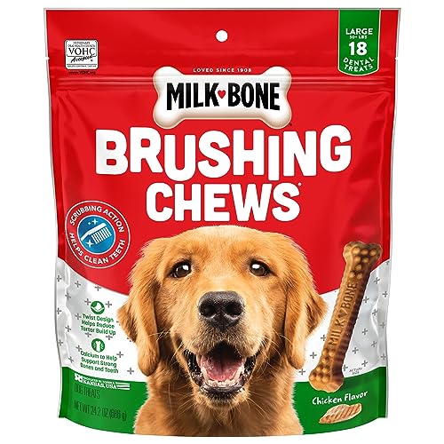 Milk-Bone Golosinas dentales originales para perros, reducen la acumulación de sarro, mantienen las encías saludables