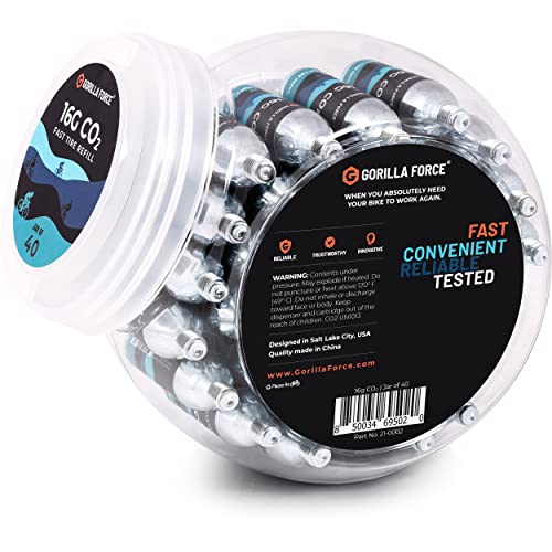 Gorilla Force | Cartuchos de CO2 de 16 g o 25 g roscados | 5 unidades