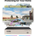 zosi 8-Channel HD-TVI 720P 1080N DVR Cámara de vigilancia de video Seguridad Kit 8 x 1280TVL Cámaras de interior exterior IR resistente a la intemperie 65 pies 20 m de visión nocturna con IR Cut sin disco duro