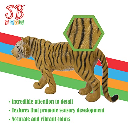 SANDBAR TOYS Safari Animals Set (12 Piece) - Wild Animals, Baby Animals, Zoo Animals, Jungle Animals, and African Animals - Educational Child Development Toy - Kids, Toddlers, Children Toy Figures