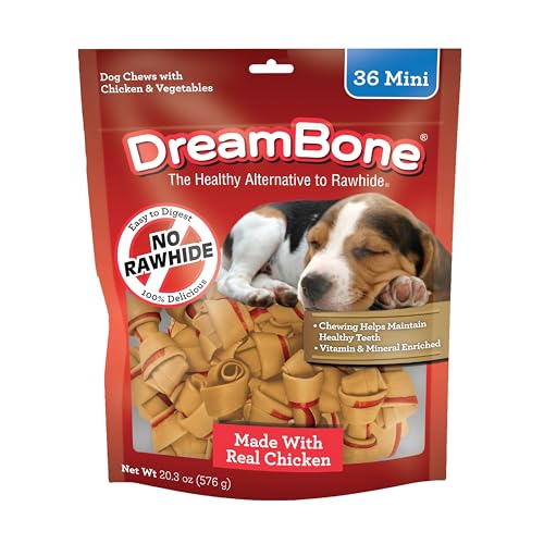 DreamBone Chicken Dog Chew, Mini, 36 pieces/pack