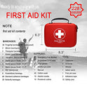 Compact First Aid Kit (228pcs) Designed For Family Emergency Care. Waterproof EVA case&Bag is Ideal for the Car,Home,boat,School, Camping, Hiking,Travel,Office,Sports,Hunting. Protect Your Loved Ones