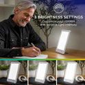 Verilux HappyLight® VT41 Lumi Plus 10.000 Lux LED lámpara de terapia de luz última intervensión de rayos UV con brillo ajustable y temporizador de cuenta atrás, 31 pies cuadrados. pulgadas. Tamaño de la lente