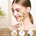 2-IN-1 Beauty Bar 24k Golden Pulse Facial Face Massager,3D Roller Electric Sonic Energy and T Shape Arm Eye Nose Head Massager Instant Face Lift,Anti-Wrinkles,Skin Tightening,Face Firming