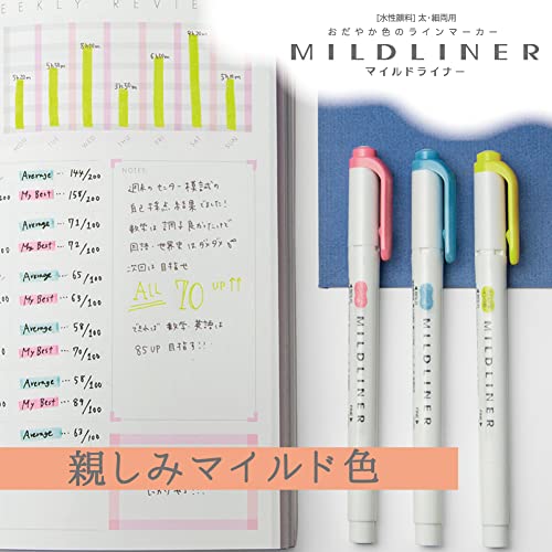 Zebra Highlighter Mildliner, juego de 5 colores amistosos