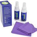 Screen Cleaner Kit - Best for Laptop, iPad, Eyeglass, LED, LCD, TV - Includes 2-2oz Spray Bottles and 3 Premium Purple Microfiber Cloths - Great for Travel, Smartphone, Touchscreen, Kindle, Sunglass