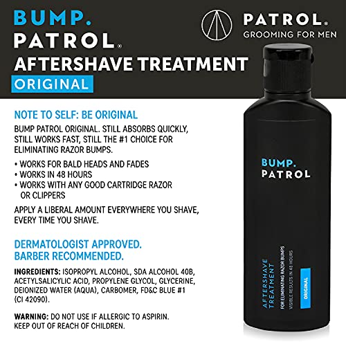 Sérum para tratamiento de choque de fórmula original de Bump Patrol - Afeitadores de afeitar, solución de cabello encarnado para hombres y mujeres - 4 onzas