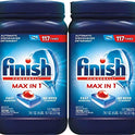 Finish Max en 1 Plus Super Charged 2X Detergente para lavaplatos, 110 unidades, 71.6 onzas (paquete de 2)