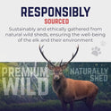 Cuernos de alce premium para perros | Todos los huesos de cuernos naturales mastican hueso de alce | saludable y de larga duración para masticadores agresivos | Salvaje en Estados Unidos – Propiedad de veteranos