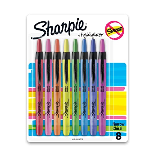 Sharpie Accent – Rotulador fluorescente retráctil, Colores Variados, 8-Count