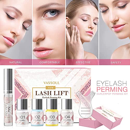 VASSOUL Eyelash Perm Kit, Professional Eyelash Lash Extensions, Lash Lifts, Lash Curling, Semi-Permanent Curling Perming Wave Suitable For Salon