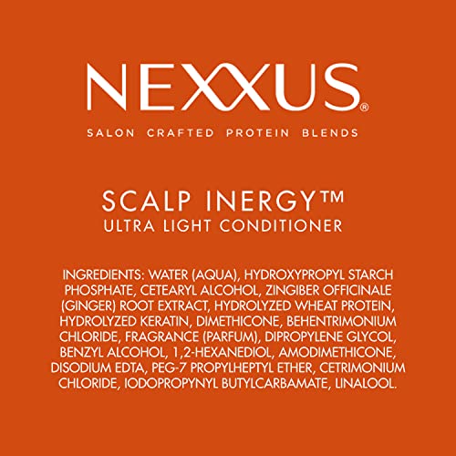 Nexxus Scalp Inergy - Acondicionador ultraligero para volumen, acondicionador clarificante ligero 8.5 onzas