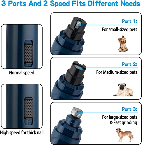 Casfuy - Molinillo de uñas para perros y gatos (2 velocidades)