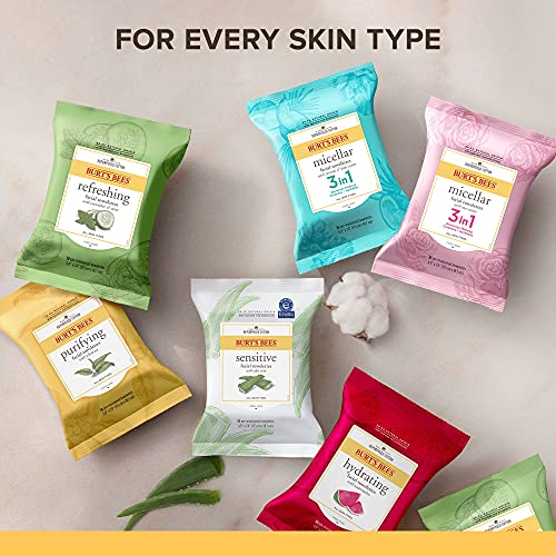 Burt's Bees Facial Cleansing Towelettes, Cucumber and Sage, 30 Count