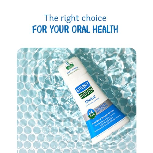 SmartMouth Clinical DDS Oral Rinse for the Treatment of Bad Breath and Protection From Gingivitis and Gum Disease, 16 ounce, 3 pack