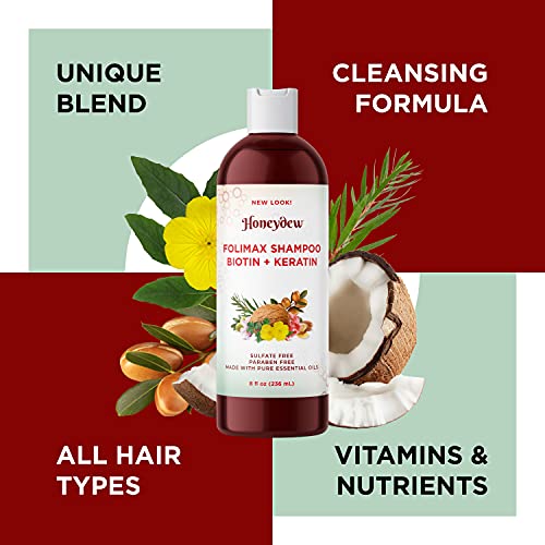 Best Hair Loss Shampoo Potent Hair Loss Fighting Formula 100% Natural Topical Regrowth Treatment Restores Hair Stops Hair Shedding Contains Biotin Rosemary Coconut Oil For Women and Men