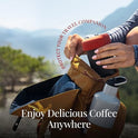 Aeropress Go Kit portátil de prensa de café de viaje, 1-3 tazas en un minuto, café, espresso y máquina de preparación fría, máquina de café manual para viajes, incluye taza y tapa