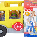 Fisher-Price Little People Big Yellow camión, Juguete Musical para Empujar y Tirar con escenarios Inteligentes para niños pequeños y preescolares