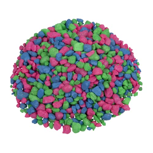 GloFish Grava de Acuario, Colores Fluorescentes, complementa los Tanques, Bolsa de 5 Libras