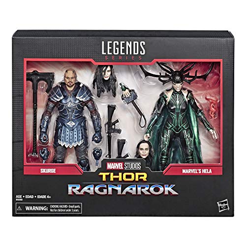 Marvel Legends Series Thor: Ragnarok, pack de 2 figuras de acción coleccionables de 15 cm de Skurge y Marvel's Hela inspiradas en la película